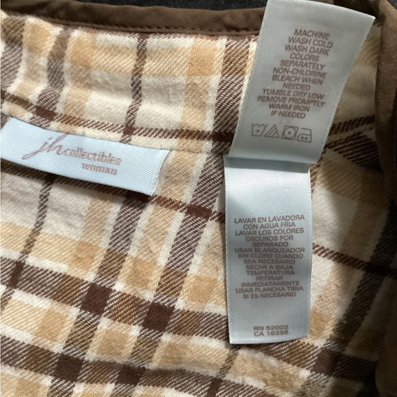 jh collectibles quilted full zip cocoa brown vest Woman’s size 1X - Picture 12 of 13